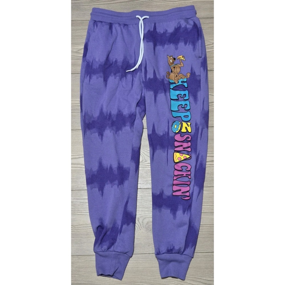 Scooby Doo Jogger Pants Womens Size Small Elastic Waist Purple